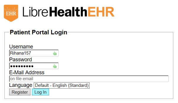 patient portal window